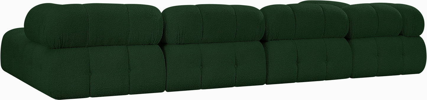 niya green boucle fabric modular sectional sec6d