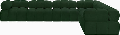 Niya Green Boucle Fabric Modular Sectional Sec6F