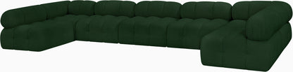 Niya Green Boucle Fabric Modular Sectional Sec7A