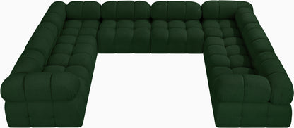 Niya Green Boucle Fabric Modular Sectional Sec8A