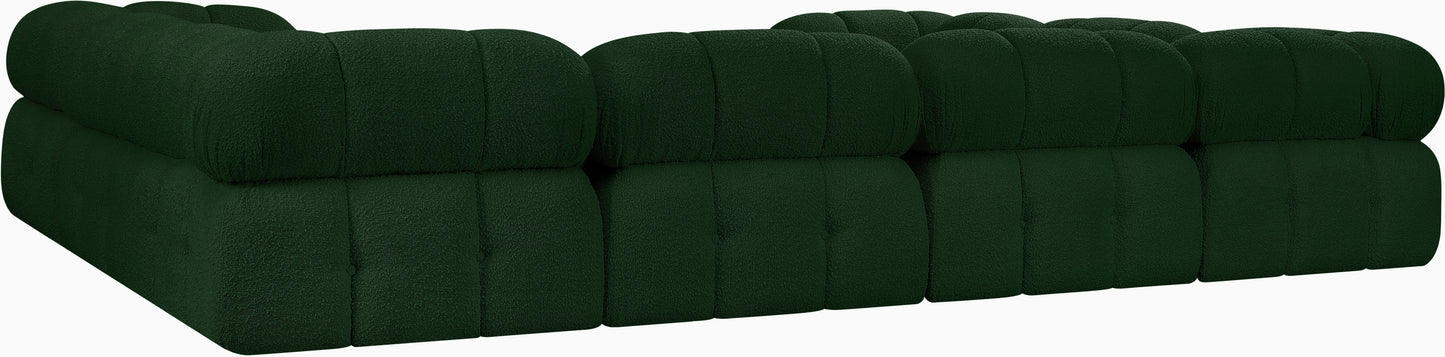 niya green boucle fabric modular sectional sec8a