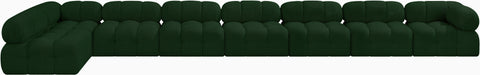 Darcy 204" Green Boucle Fabric Upholstered Sectional, 8-Piece