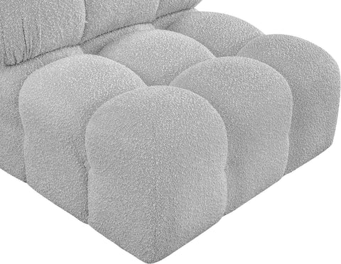Niya Grey Boucle Fabric Armless Armless