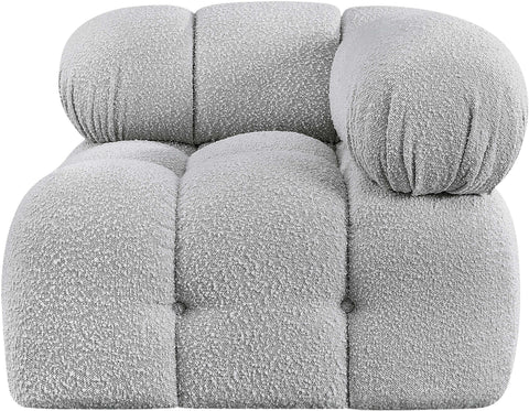 Niya Grey Boucle Fabric Corner Corner