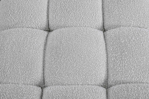 Niya Grey Boucle Fabric Ottoman Ott
