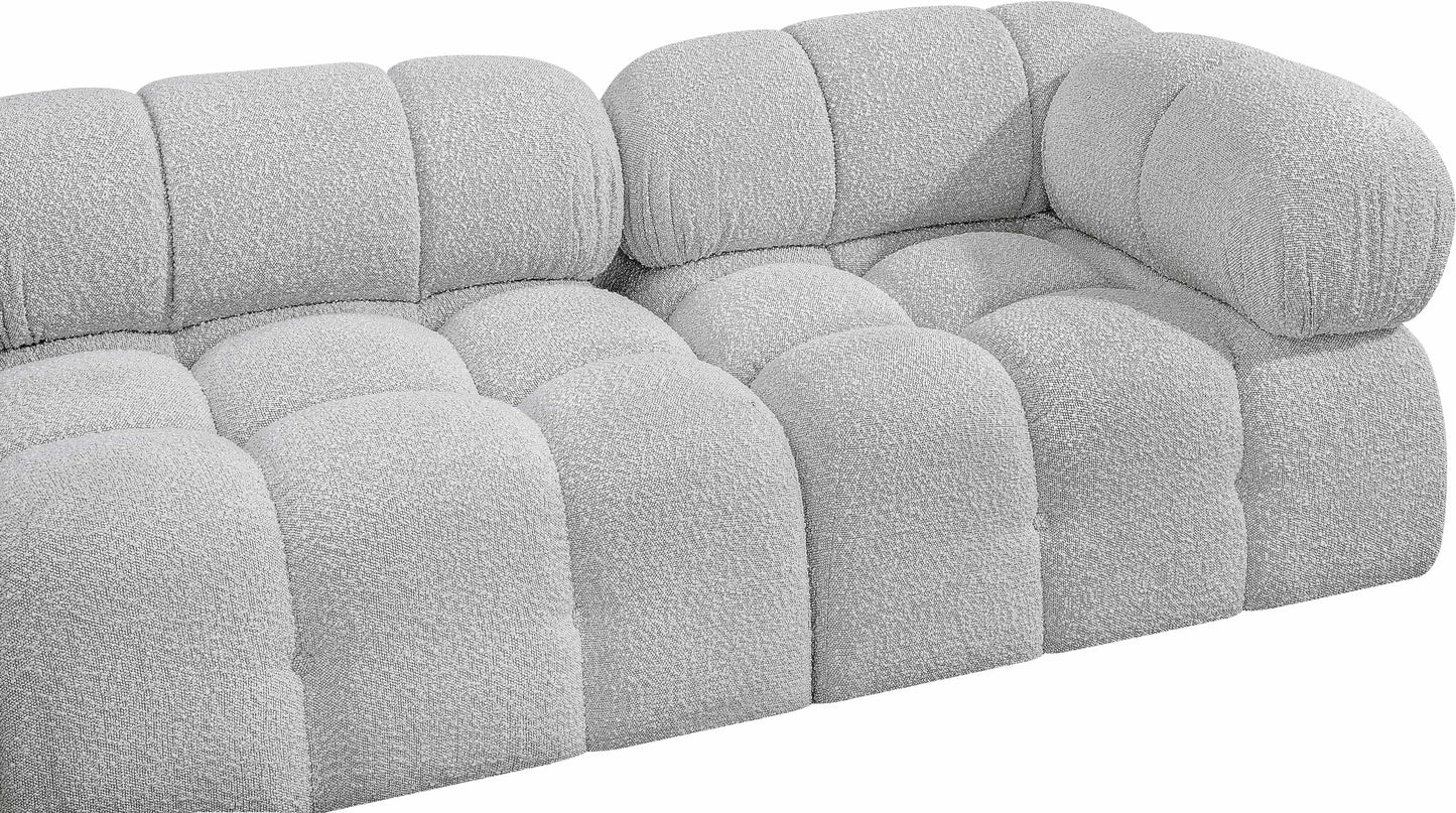 niya grey boucle fabric modular sofa s102a