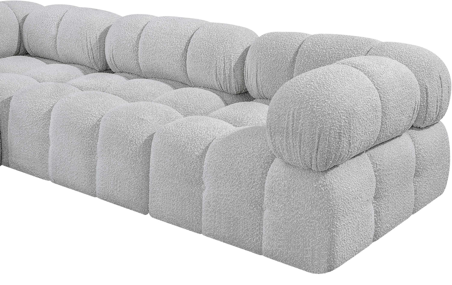 niya grey boucle fabric modular sofa s102a