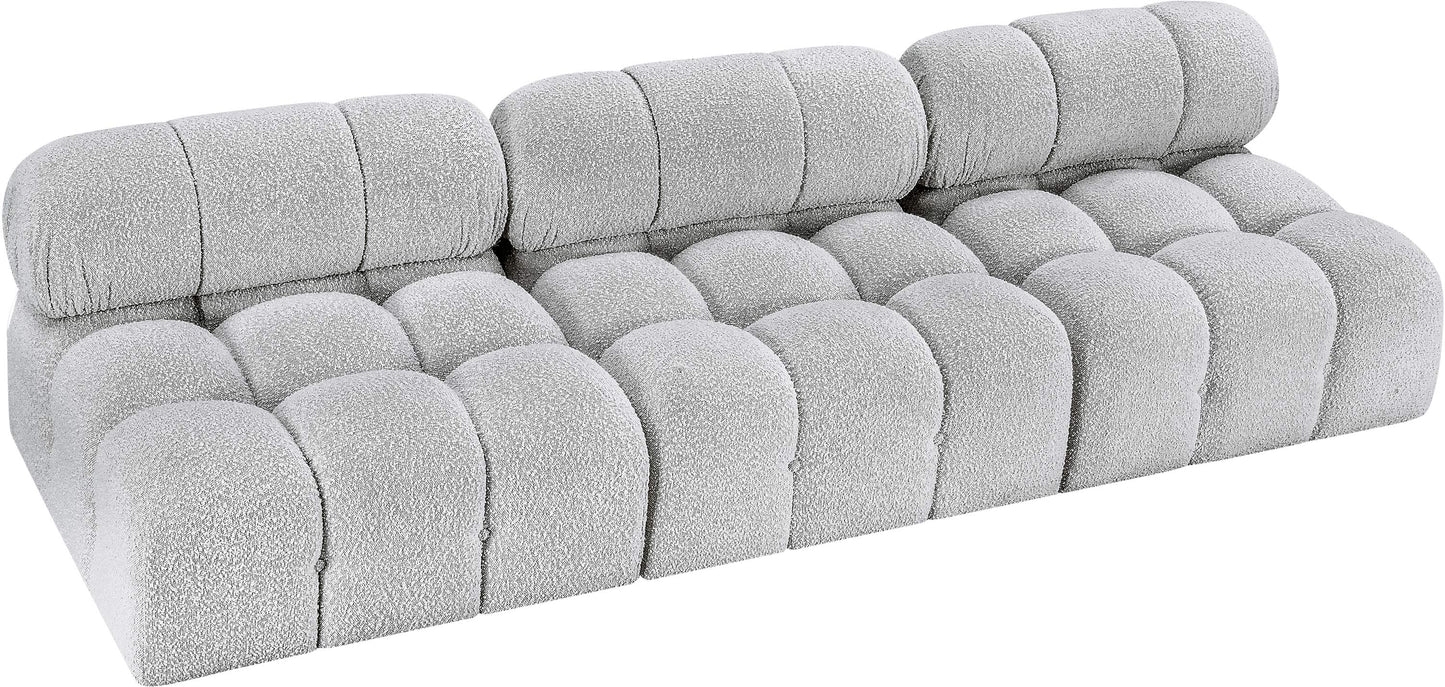 niya grey boucle fabric modular sofa s102b