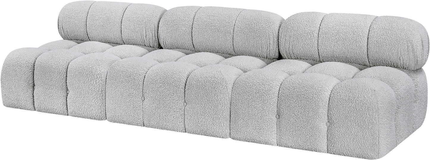 niya grey boucle fabric modular sofa s102b