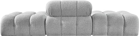 Darcy 102" Grey Boucle Fabric Upholstered Sofa, 3-Piece (Style 2)