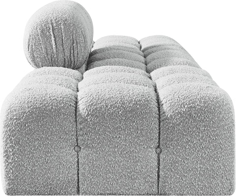 Darcy 102" Grey Boucle Fabric Upholstered Sofa, 3-Piece (Style 2)