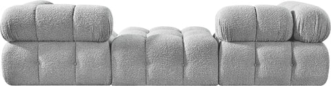 Darcy 102" Grey Boucle Fabric Upholstered Sofa, 3-Piece (Style 3)