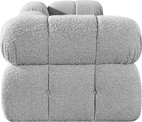Darcy 102" Grey Boucle Fabric Upholstered Sofa, 3-Piece (Style 3)