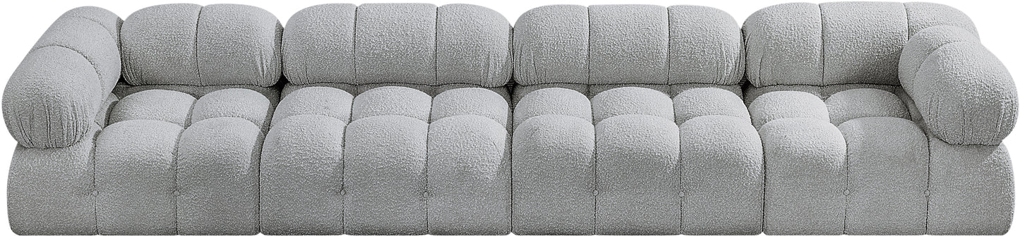 niya grey boucle fabric modular sofa s136a