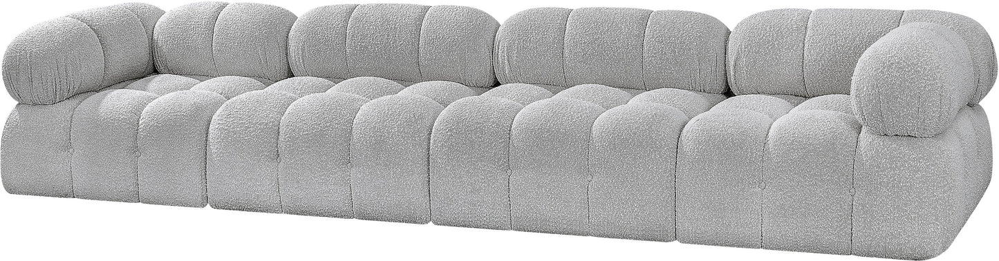 niya grey boucle fabric modular sofa s136a