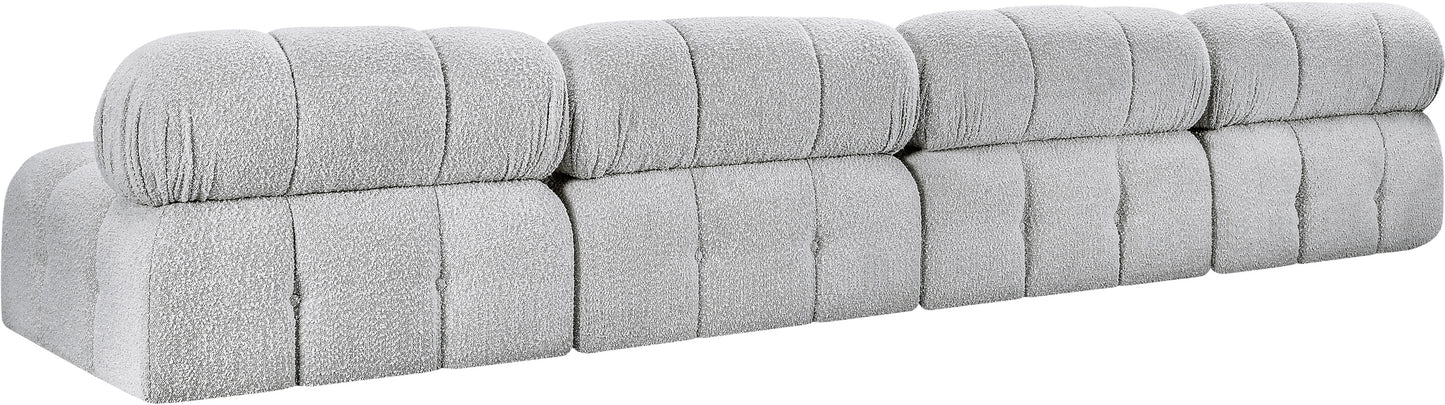 niya grey boucle fabric modular sofa s136b