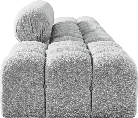 Darcy 136" Grey Boucle Fabric Upholstered Sofa, 4-Piece (Style 2)
