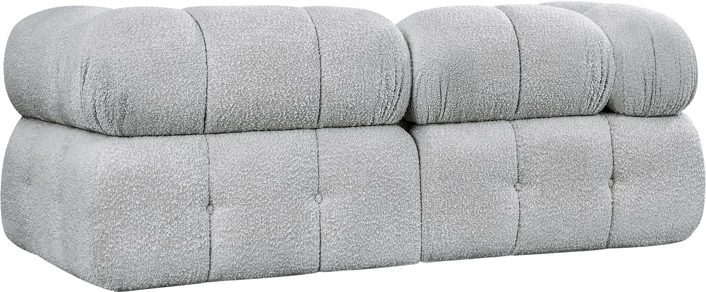 niya grey boucle fabric modular sofa s68a