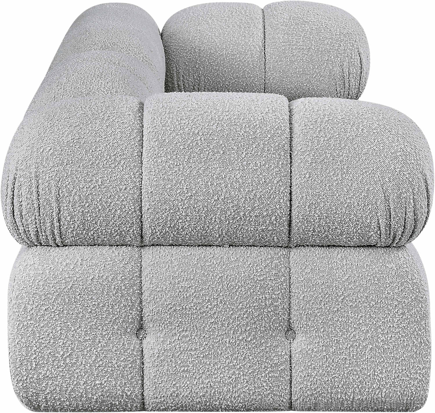 niya grey boucle fabric modular sofa s68a