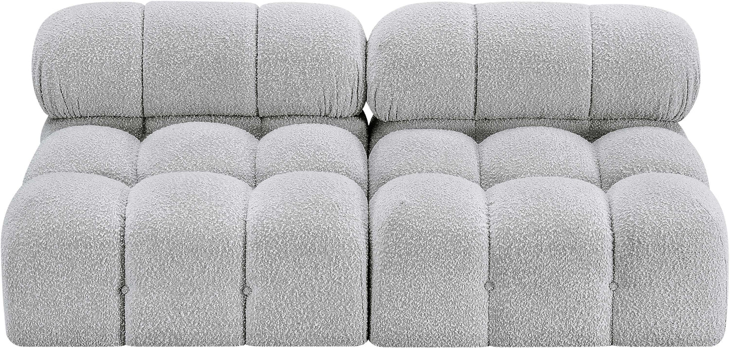 niya grey boucle fabric modular sofa s68b