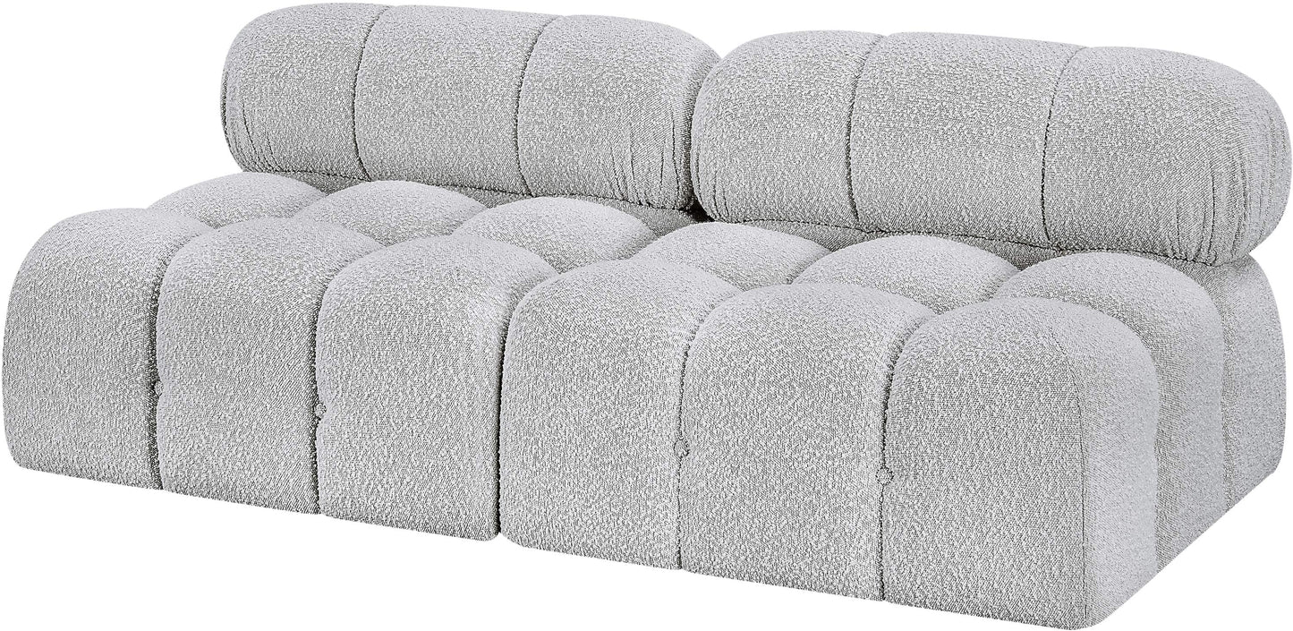 niya grey boucle fabric modular sofa s68b