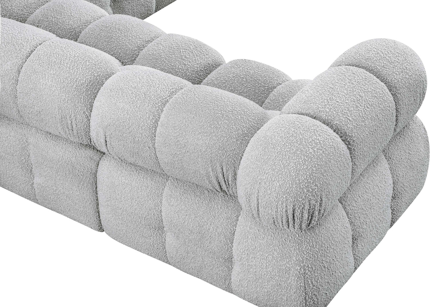 niya grey boucle fabric modular sectional sec4a