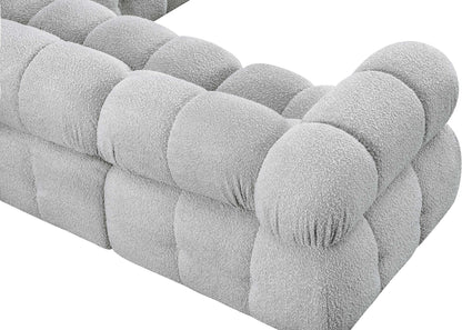 Niya Grey Boucle Fabric Modular Sectional Sec4A