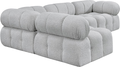 Niya Grey Boucle Fabric Modular Sectional Sec4A