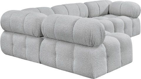 Niya Grey Boucle Fabric Modular Sectional Sec4A