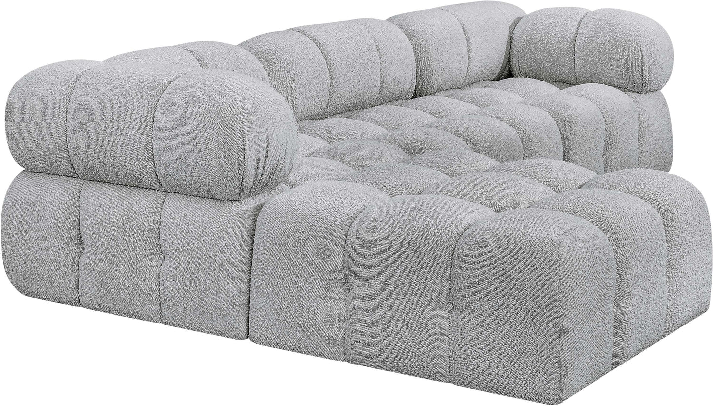 niya grey boucle fabric modular sectional sec4b