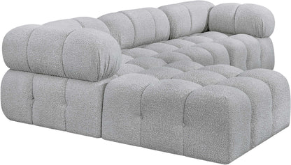 Niya Grey Boucle Fabric Modular Sectional Sec4B