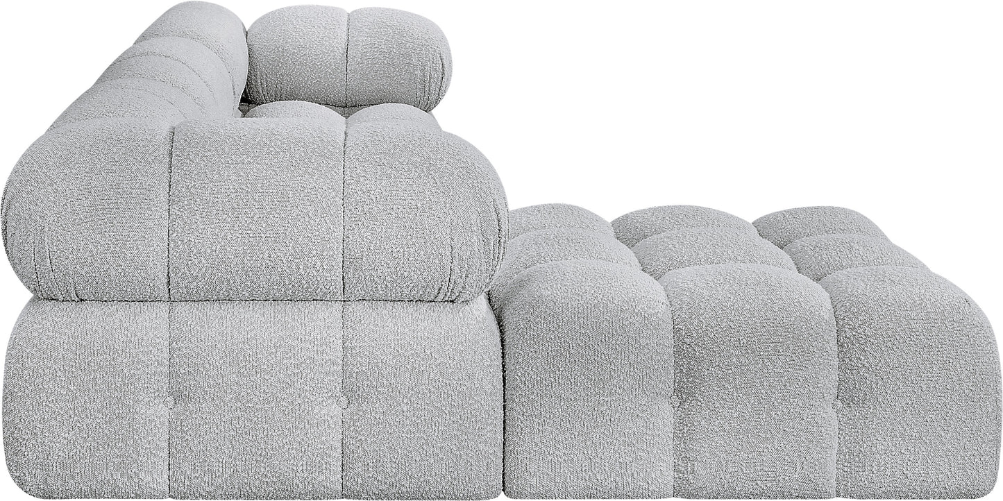 niya grey boucle fabric modular sectional sec4b