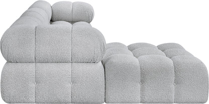 Niya Grey Boucle Fabric Modular Sectional Sec4B