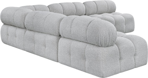 Niya Grey Boucle Fabric Modular Sectional Sec5C