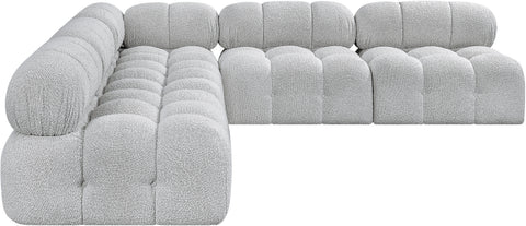 Niya Grey Boucle Fabric Modular Sectional Sec5C