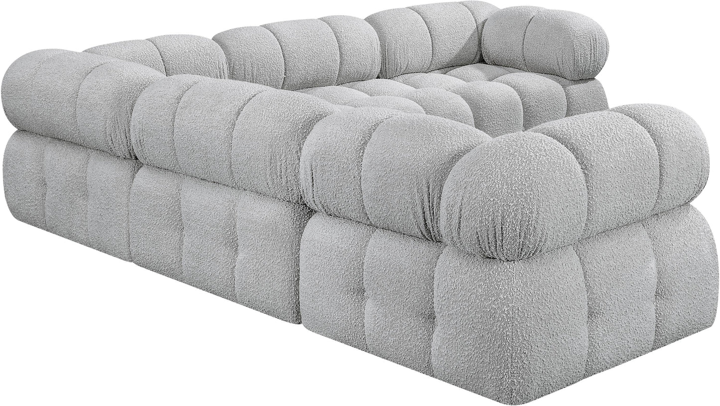 niya grey boucle fabric modular sectional sec5d