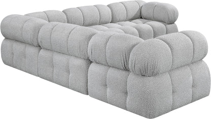 Niya Grey Boucle Fabric Modular Sectional Sec5D