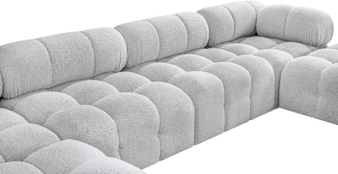 Niya Grey Boucle Fabric Modular Sectional Sec6A