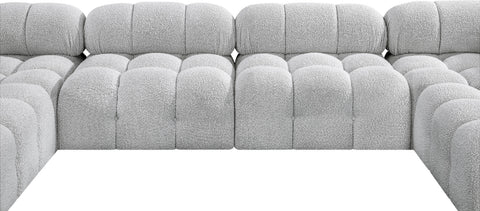 Niya Grey Boucle Fabric Modular Sectional Sec6A