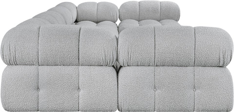 Niya Grey Boucle Fabric Modular Sectional Sec6B