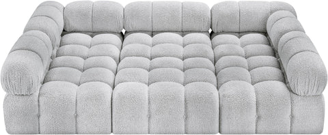 Niya Grey Boucle Fabric Modular Sectional Sec6C