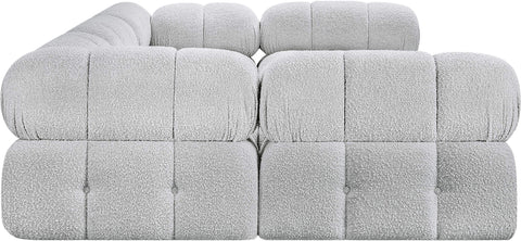 Niya Grey Boucle Fabric Modular Sectional Sec6C