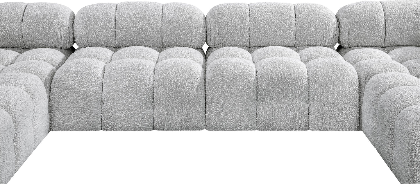 niya grey boucle fabric modular sectional sec6d