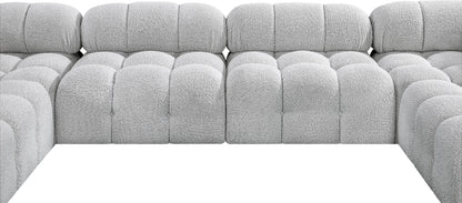 Niya Grey Boucle Fabric Modular Sectional Sec6D