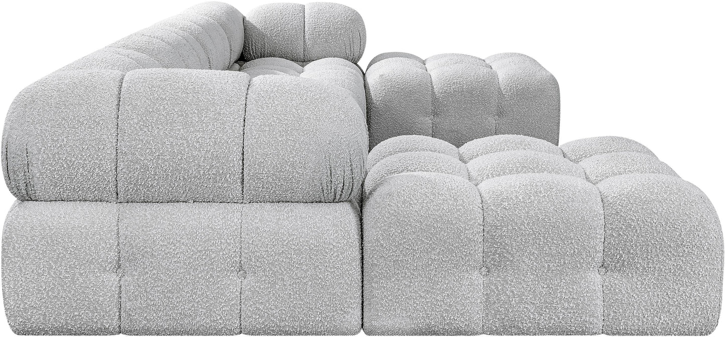 niya grey boucle fabric modular sectional sec6d