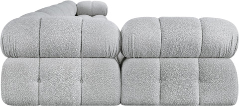 Niya Grey Boucle Fabric Modular Sectional Sec6E