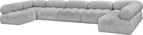 Niya Grey Boucle Fabric Modular Sectional Sec7A