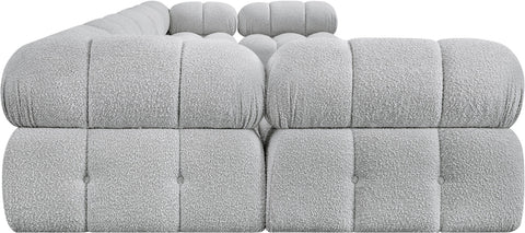 Niya Grey Boucle Fabric Modular Sectional Sec7A