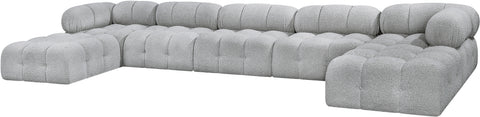 Niya Grey Boucle Fabric Modular Sectional Sec7B