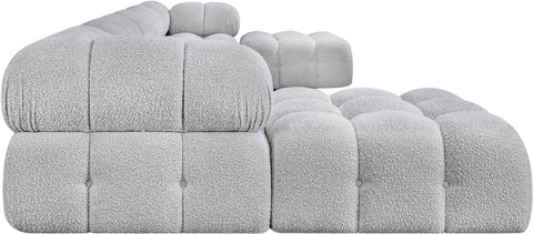 Niya Grey Boucle Fabric Modular Sectional Sec7B